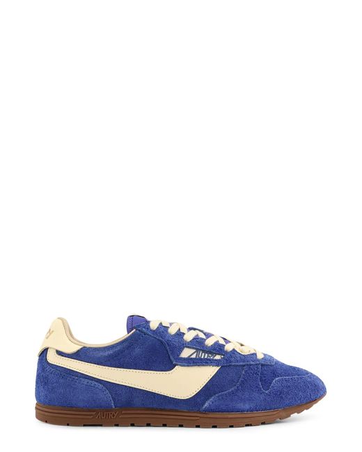 Autry Blue Windspin Low-Top Suede And Leather Sneakers for men
