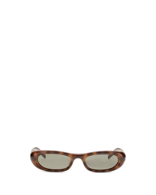 Saint Laurent Metallic Tortoiseshell Sunglasses Med Hav Acetate; Nylon