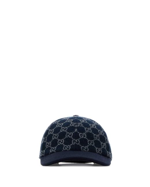 Gucci Blue Hat M Gg Flannel Base for men