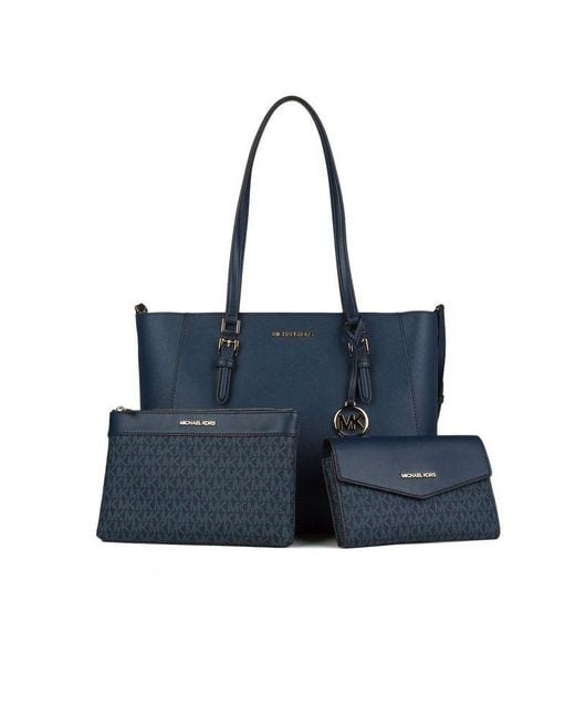 Michael Kors Blue Tote Bag 88.Coated Canvas Tote-Bags