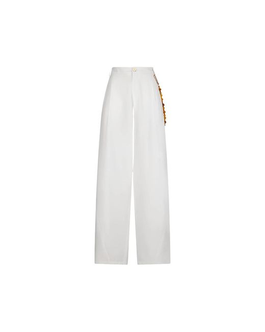 DARKPARK White Phebe Wide-Leg Trousers