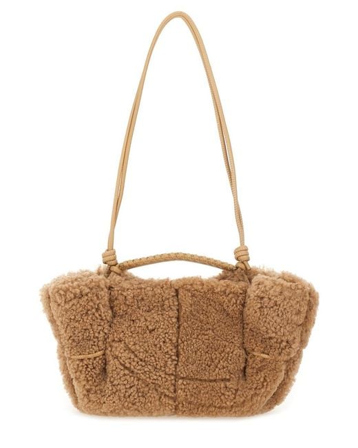 Hereu Brown Arta Curly Mini Bag Leather Handbags