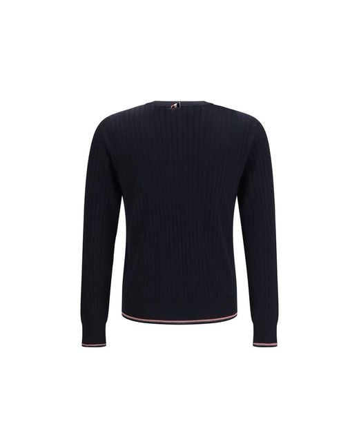Thom Browne Blue Wool Oves Aries Sweatshirt for men