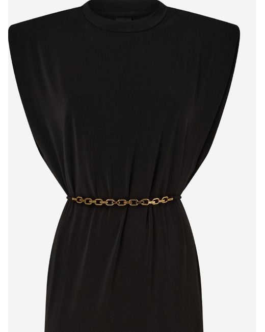 Pinko Black Dress Sleeveless Acetate