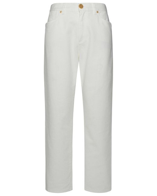 Balmain White Cotton Jeans