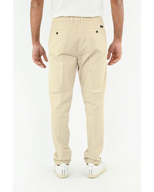Fay Natural Capri Pants With Cuff for men