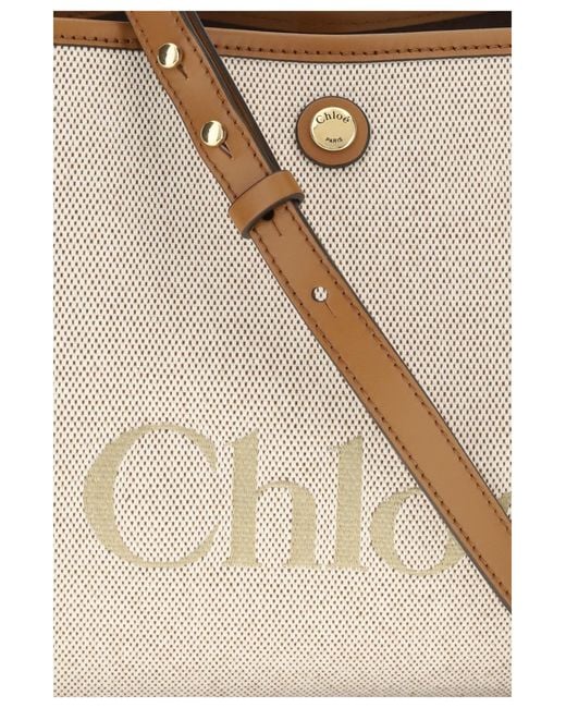 Chloé White Handbag Clover Fabric Handbags