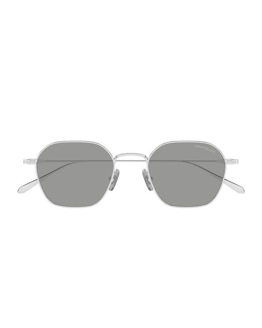 Montblanc Gray Mb0472S Linea Nib Metallo Sunglasses for men