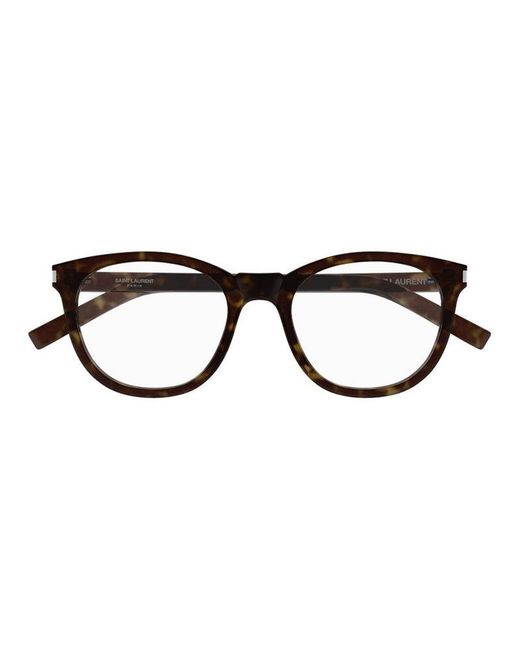 Saint Laurent Brown Frame And Lens Eyeglasses