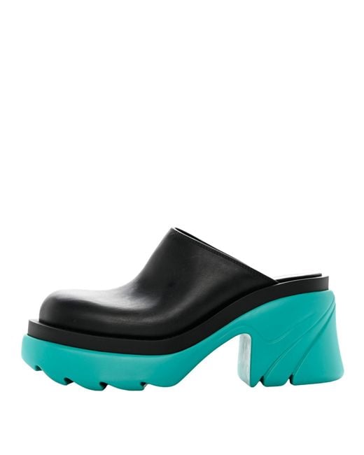 Bottega Veneta Black Flash Platform Mules