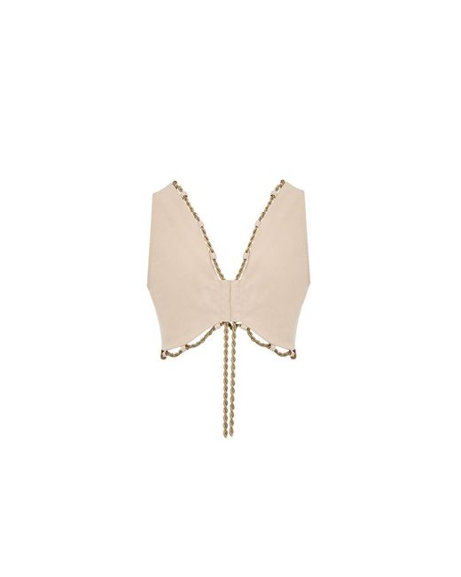 Cult Gaia Natural Cotton Waistcoat