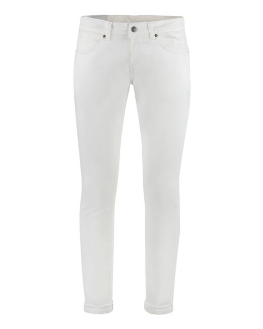 Dondup George Skinny Jeans in White for Men | Lyst