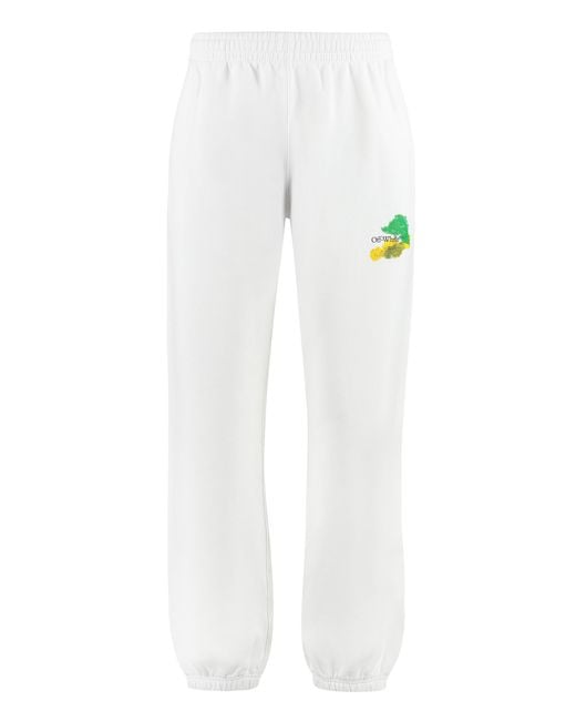 Off-White c/o Virgil Abloh White Cotton Jersey Sweatpants Track Pants for men