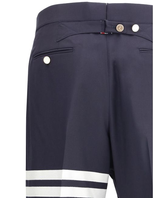 Thom Browne Blue Wool Pants Ovis Aries for men