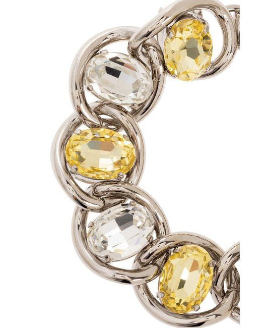 Marni Metallic Rhinestone-Embellished Bracelet