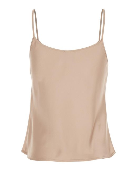 Le Plain Natural Top With Spaghetti Straps
