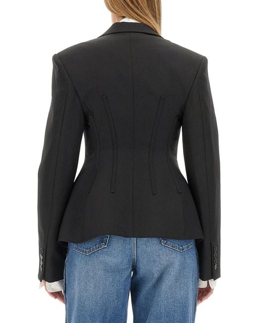 Stella McCartney Black Sculpted Jacket Wool