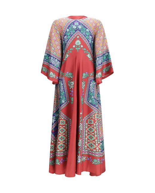 LaDoubleJ Red Silk Twill Magnifico Dress