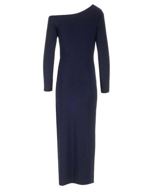 Norma Kamali Blue Dress With Side Slit