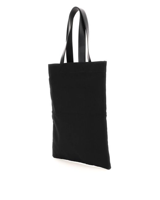 Jil Sander Black Extra Large Canvas Tote Bag for men