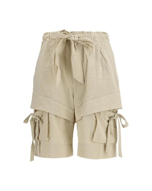 Isabel Marant Natural Shorts Viscose Cotton