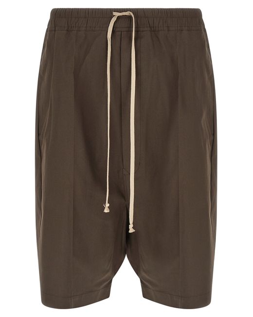 Rick Owens Gray Cotton Bermuda Shorts for men