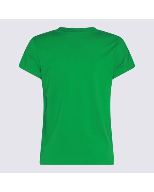 Polo Ralph Lauren Green And Cotton T-Shirt