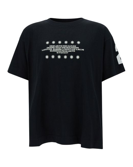 Givenchy Black T-Shirt With Graphic Print for men