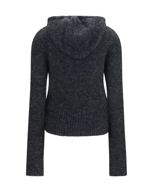 Our Legacy Blue Zip-Up Hoodie Alpaca Blend (Vicugna Pacos) Knitwear