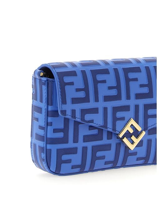 Fendi Blue Calfskin Cardholder Accessory
