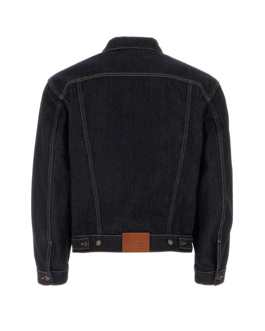 Alexander McQueen Black Button-Up Denim Jacket for men