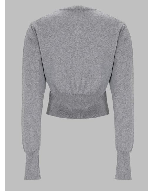 Vivienne Westwood Gray Cropped Cardigan Bea Cotton & Cashmere Jumpers