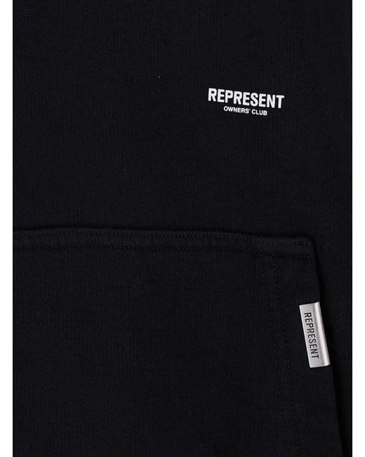 Represent Black Hoodie Cotton Sweatshirts for men