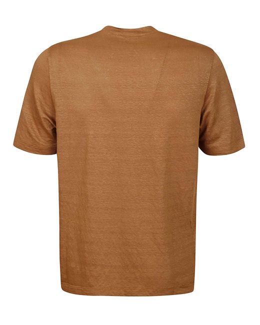 FILIPPO DE LAURENTIIS Brown Tshirt Ss for men