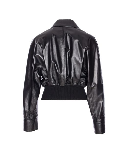 Bottega Veneta Black Light Leather Jacket