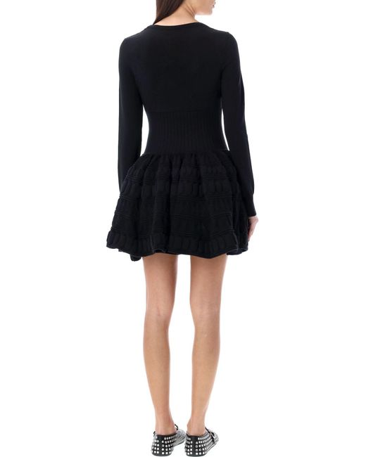 Alaïa Black Crinoline Mini Dress