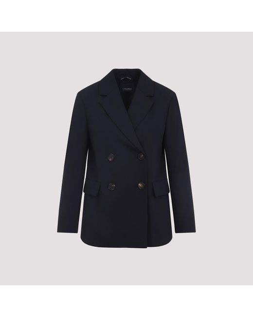 Max Mara Blue Ester Double Breasted Jacket