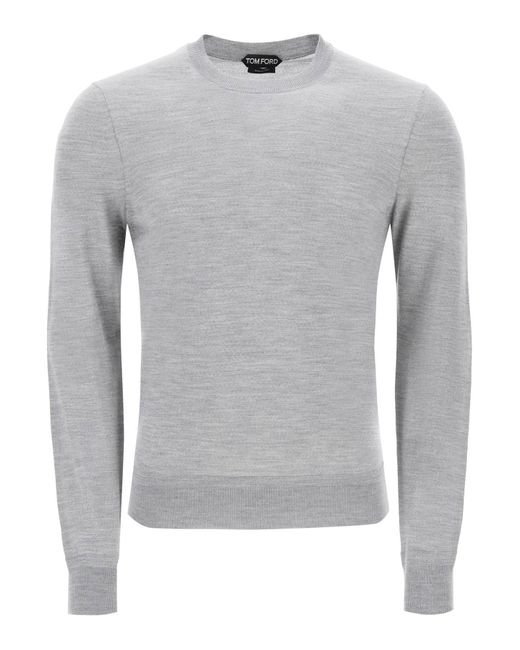 Tom Ford Gray Light Wool Sweater for men