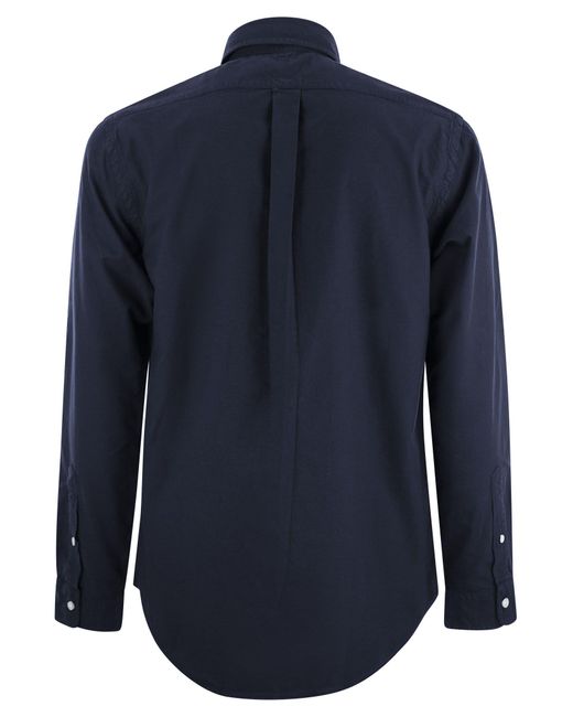 Polo Ralph Lauren Blue Custom-fit Garment Dyed Oxford Shirt for men