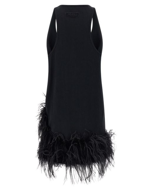 The Attico Black Feather Dress