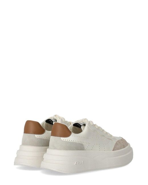 Ash White Impuls Bis Perforated Detailed Chunky Sneakers