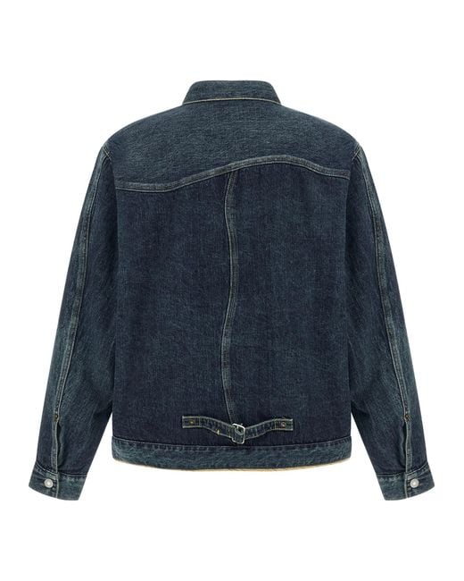 Undercover Blue Cotton Denim Jacket Clothing for men