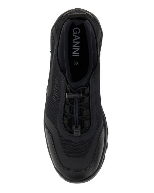 Ganni Black Polyester Performance Neoprene Sneakers