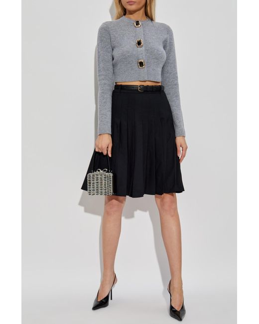 Self-Portrait Gray Short Cardigan