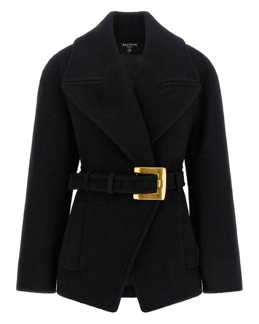 Balmain Black Anthem Coat
