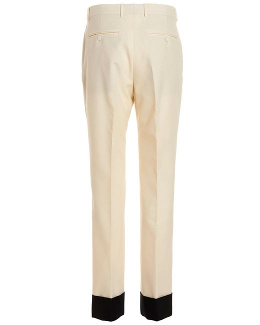 Gucci Natural Contrast Edging Pants for men