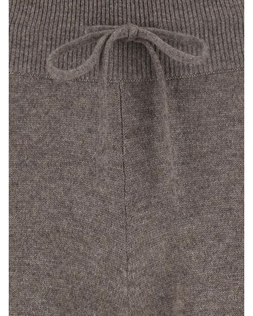 Lisa Yang Gray Trousers Sofi Cashmere Knitted