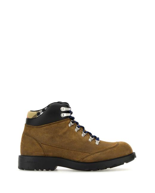 Burberry Brown Suede Moor Ankle Boots for men