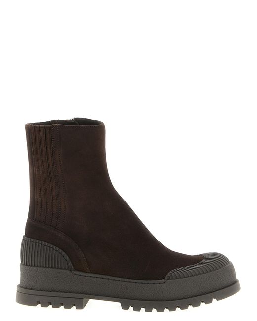 Aquazzura Brown Rugged Boots And Ankle Boots