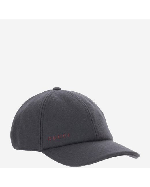 Gucci Gray Wool Baseball Cap Hat for men
